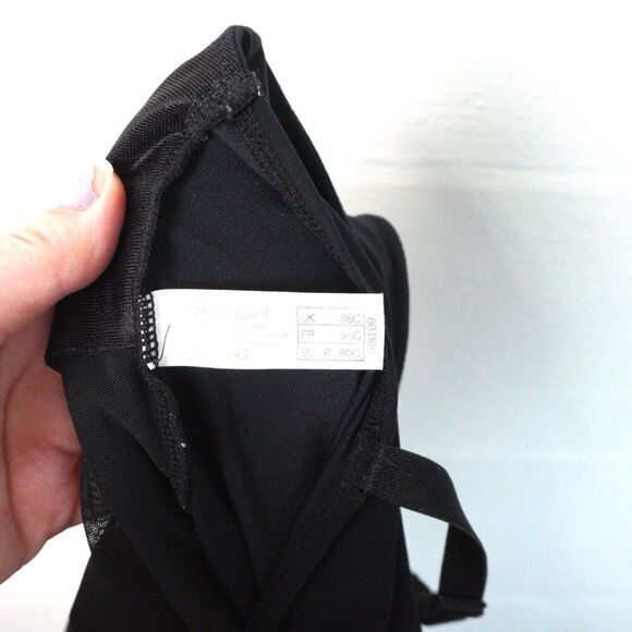 Wacoal 36C Black Women's Shapewear Bodysuit Underwired Bra Clasp Closure EUC - Picture 5 of 7